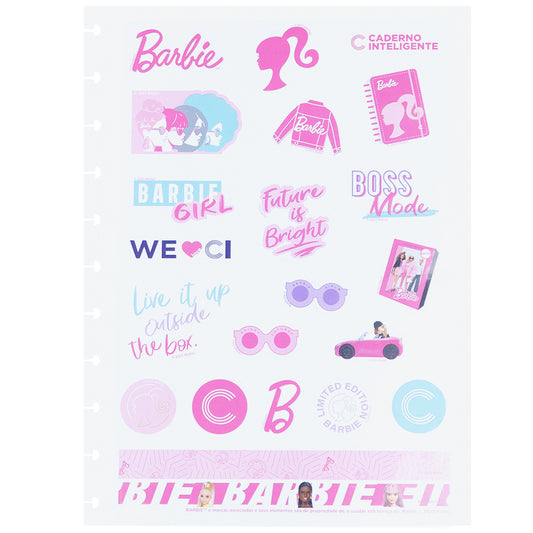 Folha de Autocolantes BARBIE™ Pink Grande Verso