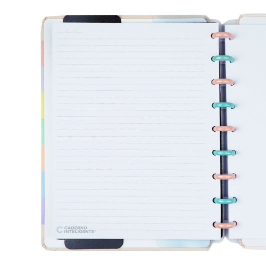 Caderno Inteligente Arco-Íris Pastel Médio