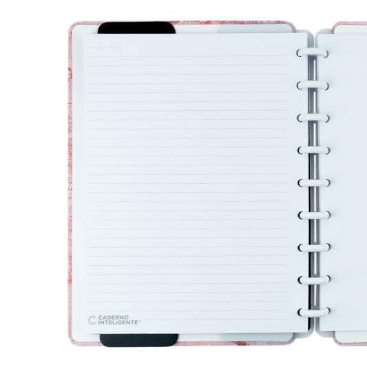 Caderno Inteligente Mapa Mundi Rosa Médio