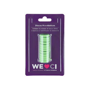 Discos e elástico verde amazónico para o Caderno Inteligente M Embalagem Frente