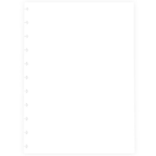 Folhas lisas brancas 120g para Caderno Inteligente Grande Verso