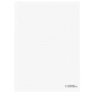 Folhas pontilhadas brancas 120g para Caderno Inteligente Grande Verso