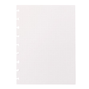 Folhas pontilhadas brancas Médias 120g para Caderno Inteligente Verso