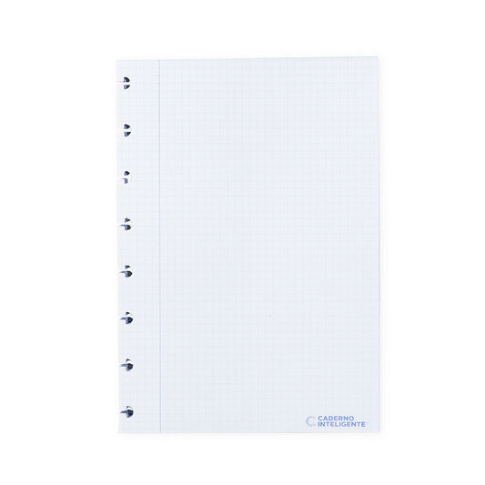 Folhas quadriculadas 4x4mm 90g para Caderno Inteligente A5 Verso