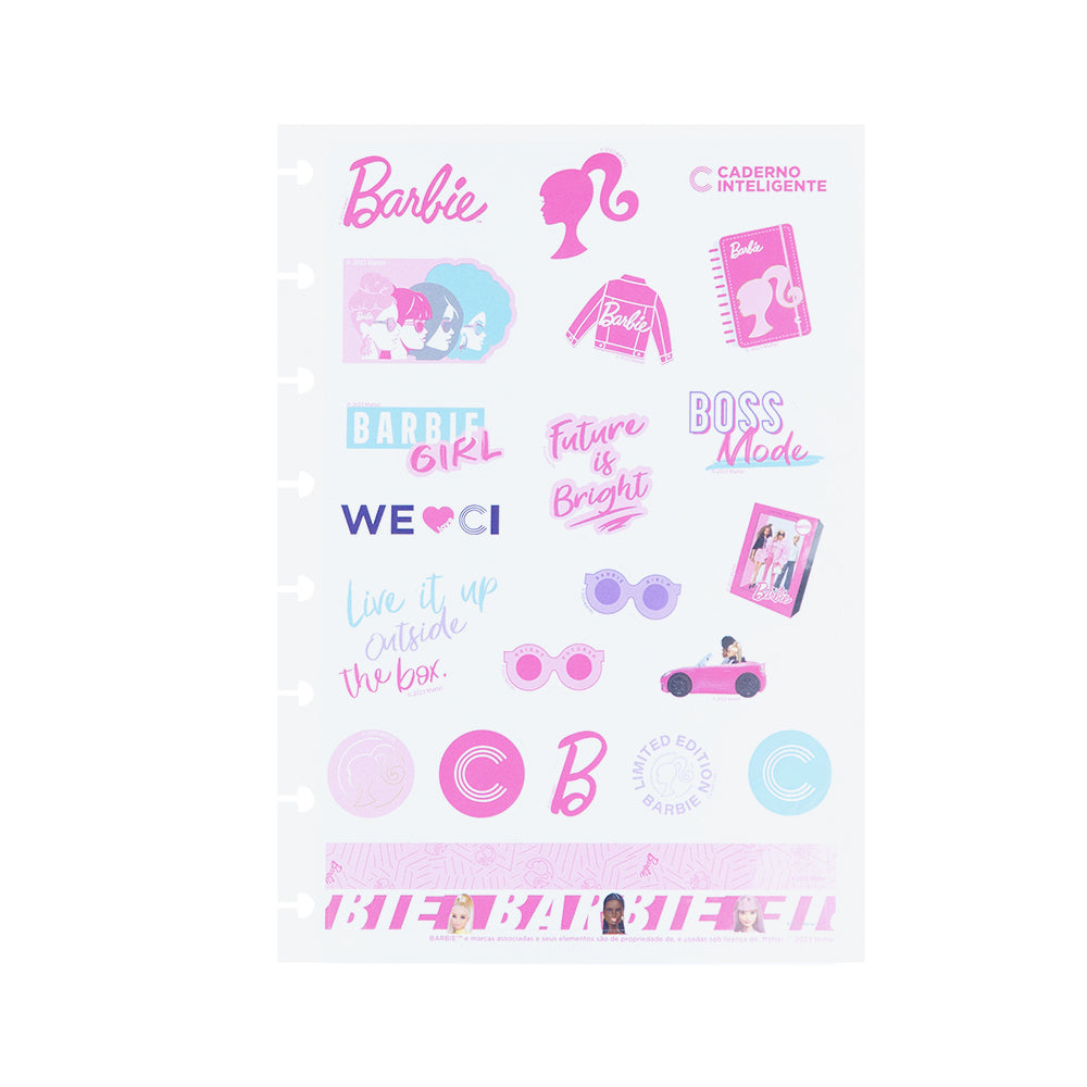 Folha de Autocolantes BARBIE™ Pink A5 Verso