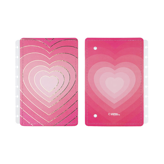 Capa e contracapa para Caderno Inteligente Golden Love