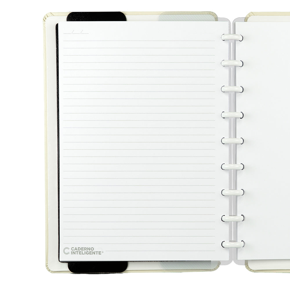 Caderno Inteligente Amarelo Pastel Médio Interior