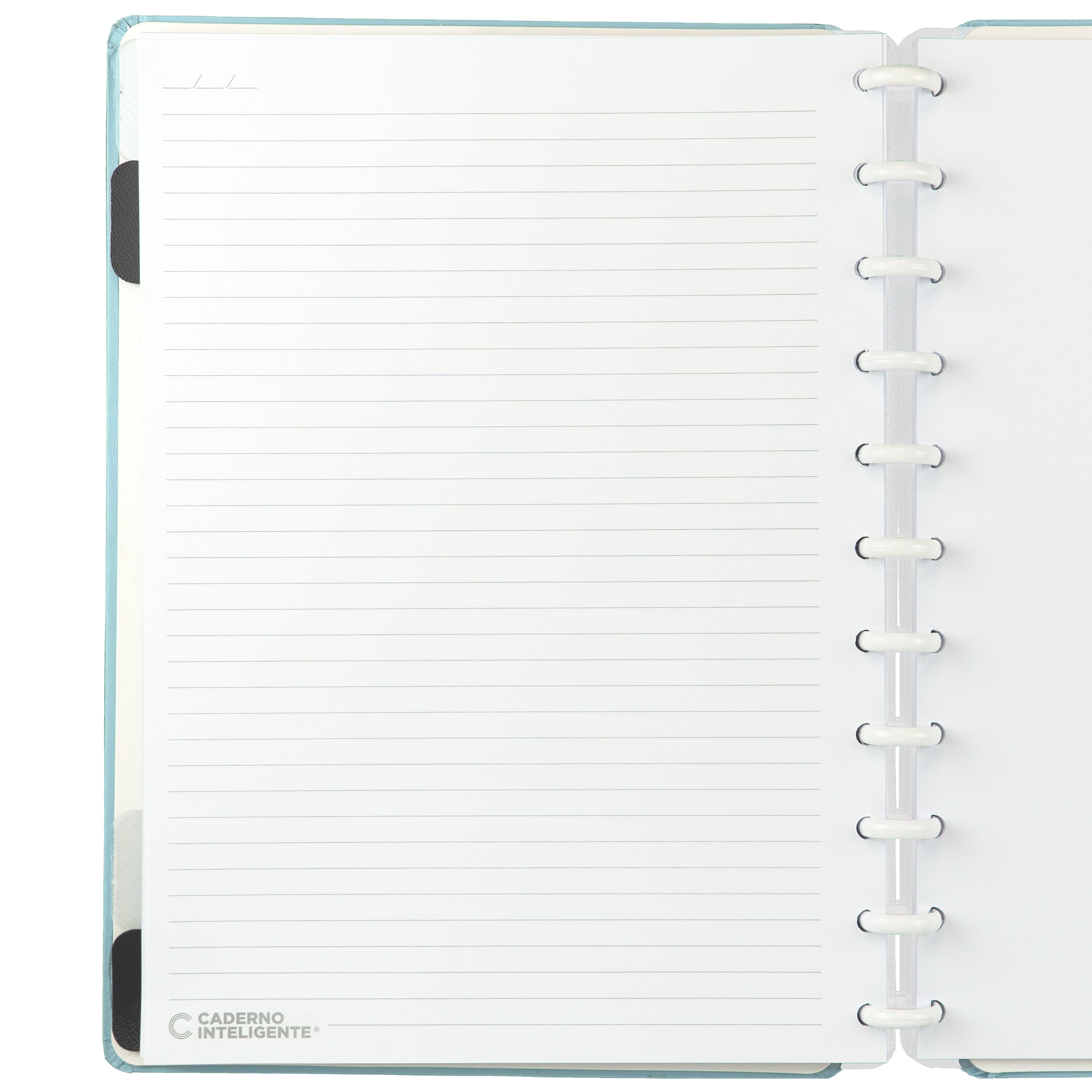 Caderno Inteligente Azul Pastel Grande Interior