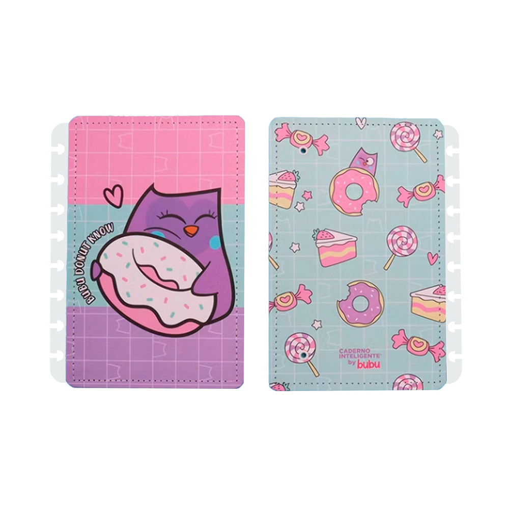 Capa e contracapa para Caderno Inteligente Let´s Donut A5