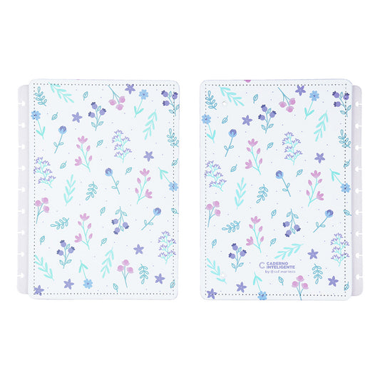 Capa e contracapa Lilac Fields by Sof para planner do Caderno Inteligente
