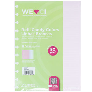 Folhas Candy Colors 90g Linhas Brancas Grande Embalagem Frente