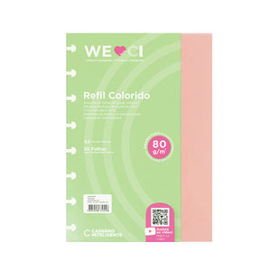 Folhas coloridas para Caderno Inteligente A5 Embalagem Frente