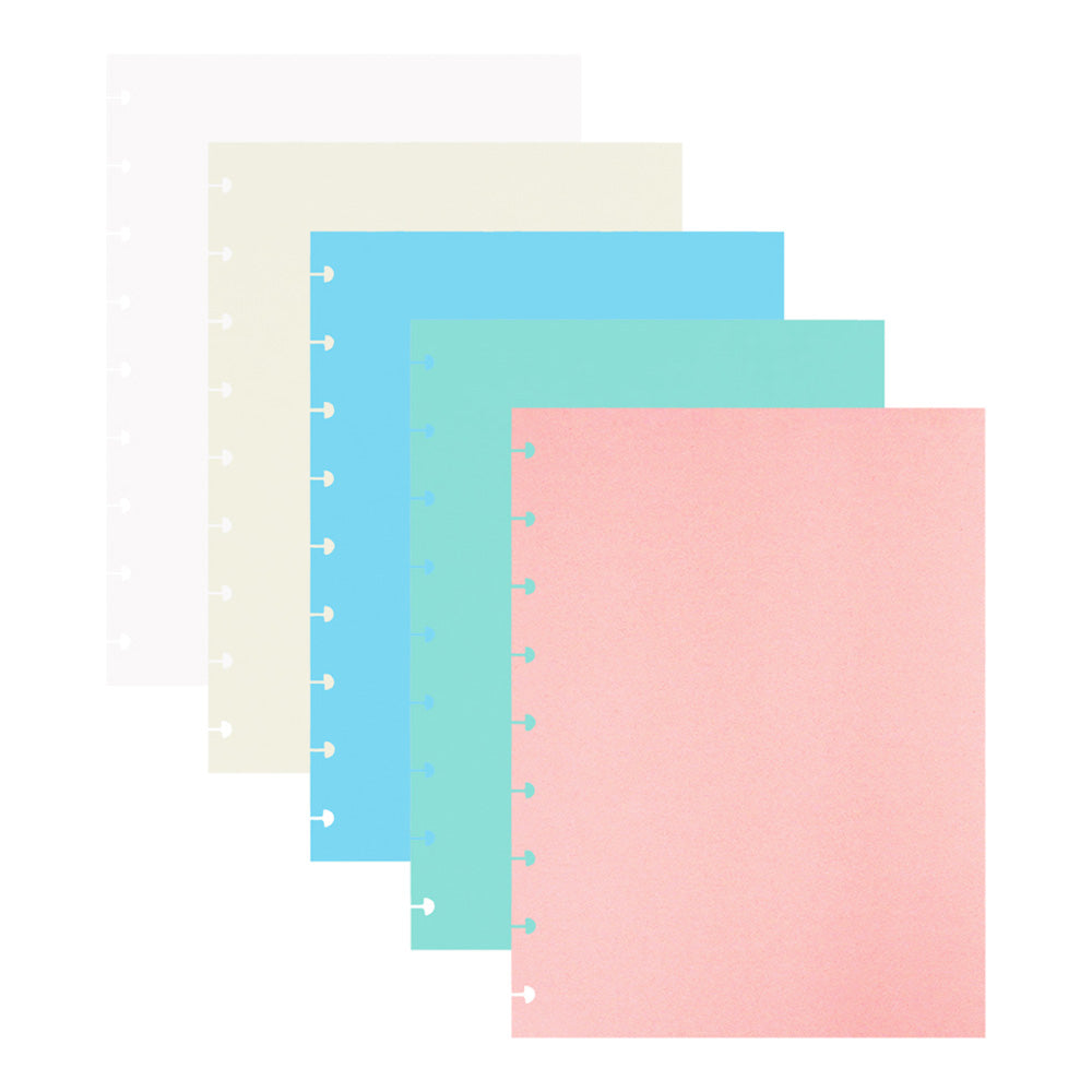 Folhas coloridas Médias para planner Caderno Inteligente Verso