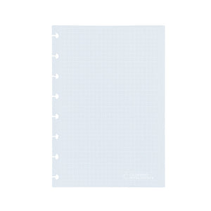 Folhas linhas brancas quadriculadas 120g para Caderno Inteligente A5 Verso