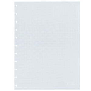 Folhas linhas brancas quadriculadas 120g para Caderno Inteligente Grande Verso