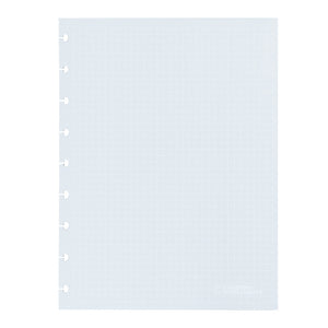 Folhas linhas brancas quadriculadas 120g para Caderno Inteligente Médio (Planner) Verso