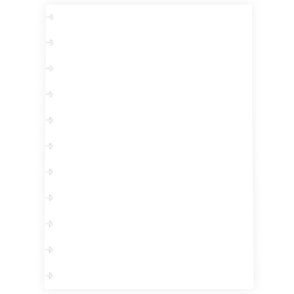 Folhas lisas brancas 120g para Caderno Inteligente Grande Verso
