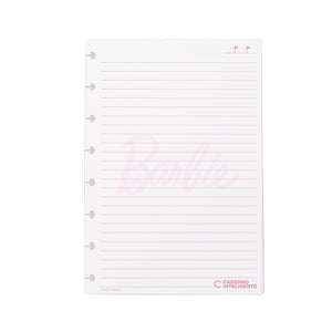 Folhas Pautadas 90g BARBIE™ Pink para Caderno Inteligente A5 Verso