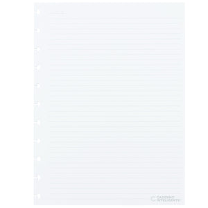 Folhas pautadas brancas 120g para Caderno Inteligente Grande Verso