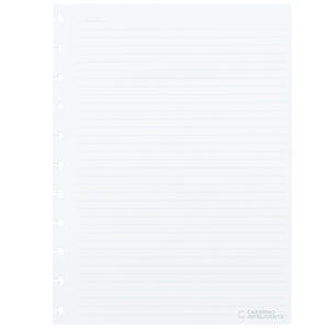 Folhas pautadas brancas 90g para Caderno Inteligente Grande Verso