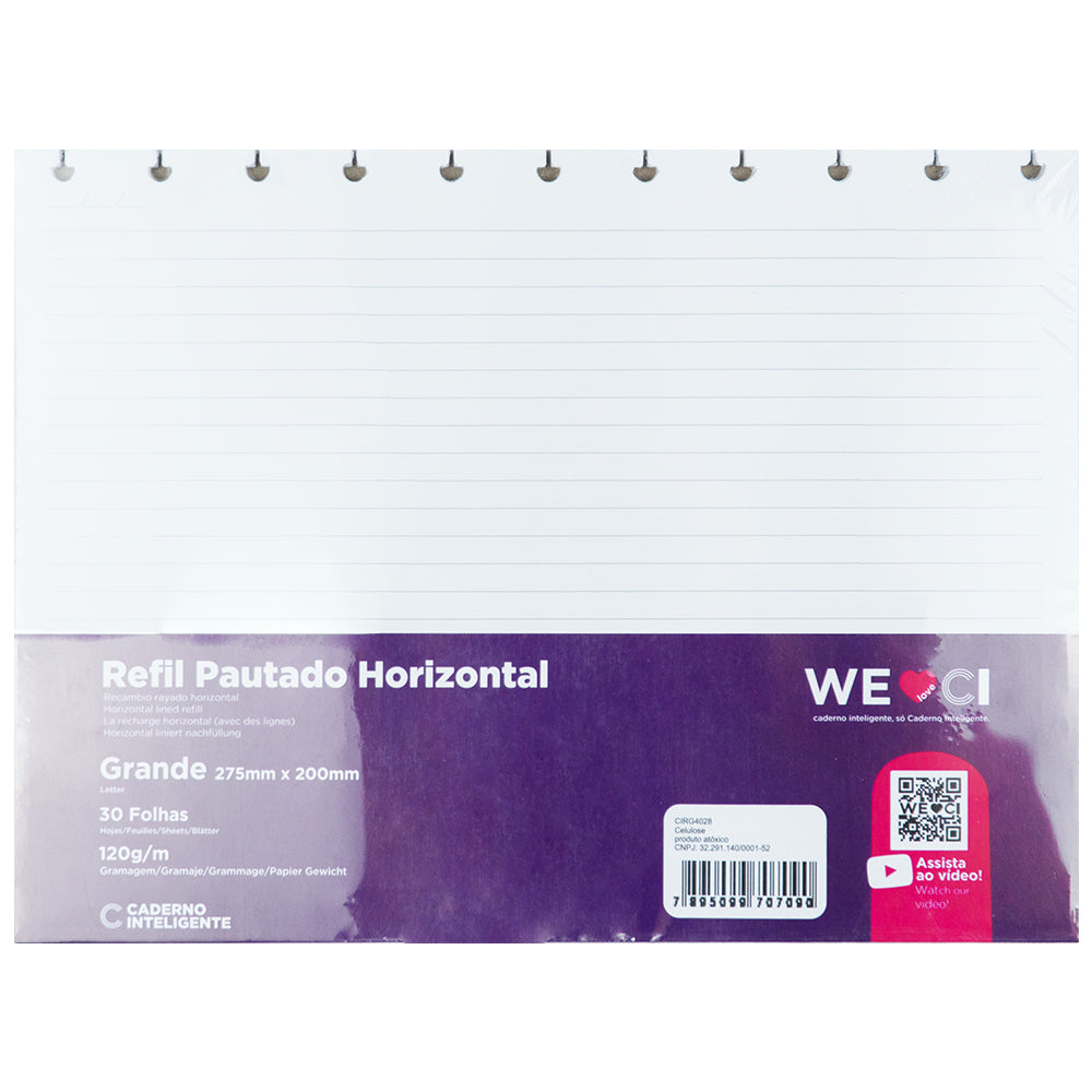 Folhas pautadas horizontal 120g My Frame A5 Embalagem Frente