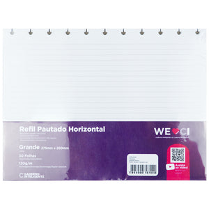 Folhas pautadas horizontal 120g My Frame A5 Embalagem Frente