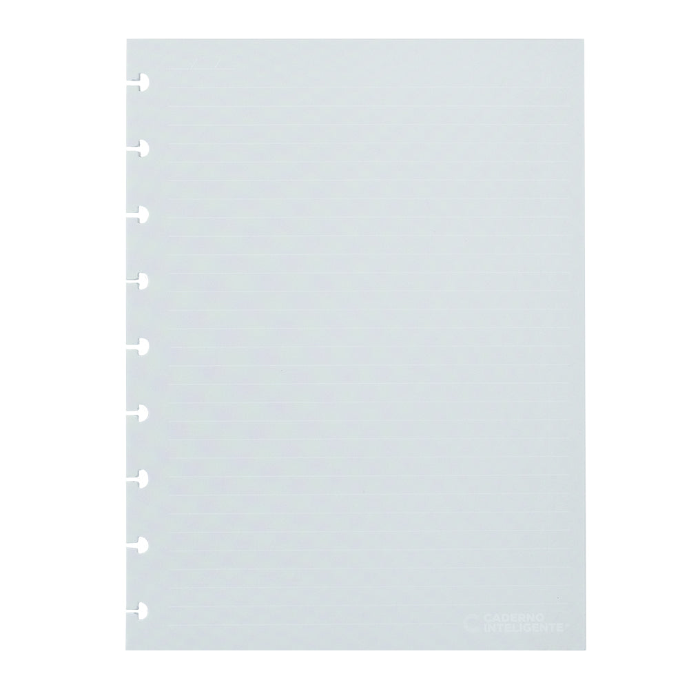Folhas linhas brancas pautado 120g para Caderno Inteligente Médio (Planner) Verso