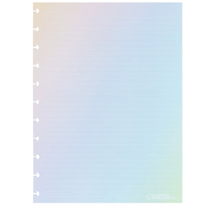 Folhas linhas brancas pautado Rainbow 120g para Caderno Inteligente Grande Verso