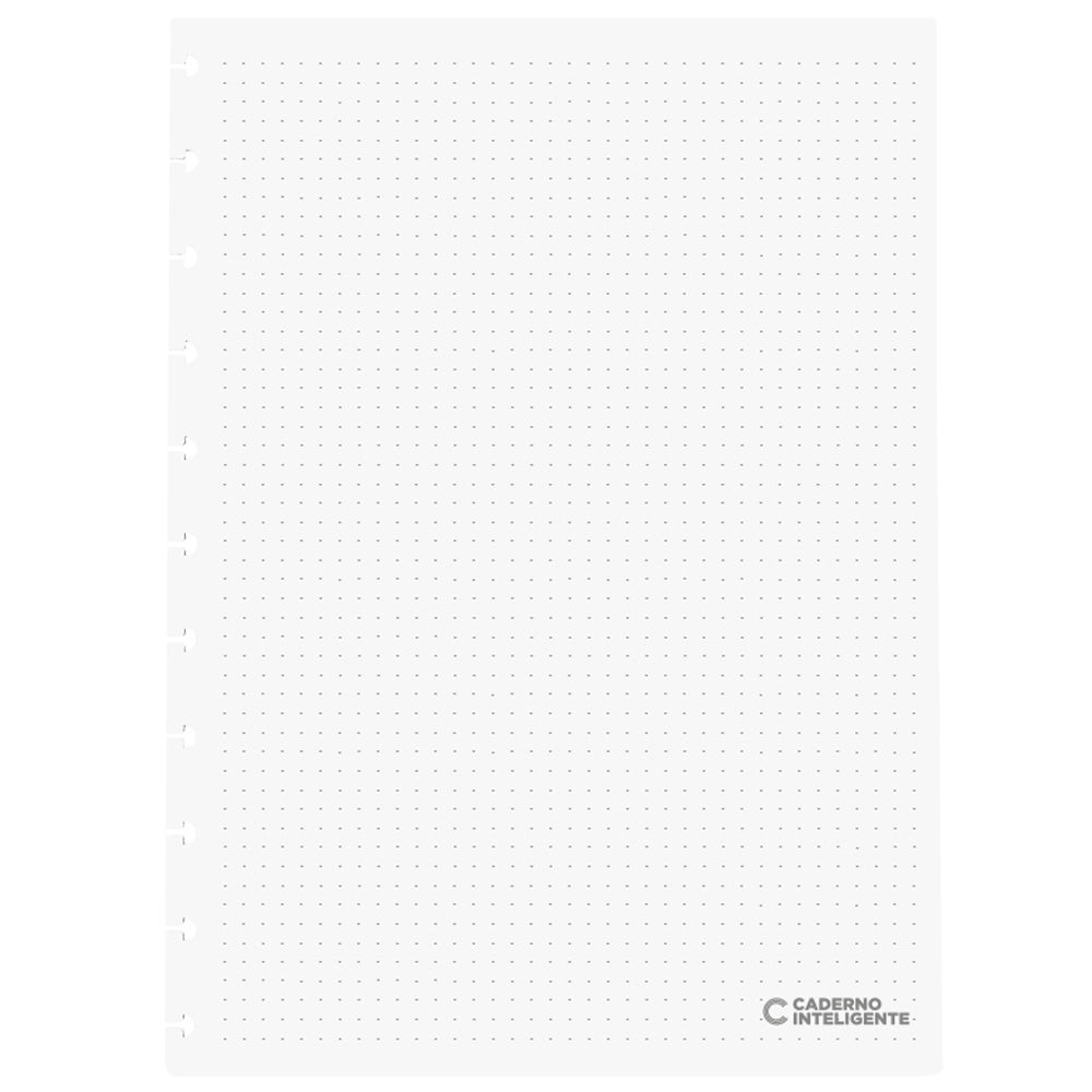 Folhas pontilhadas brancas 120g para Caderno Inteligente Grande Verso