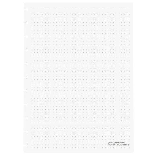 Folhas pontilhadas brancas 120g para Caderno Inteligente Grande Verso