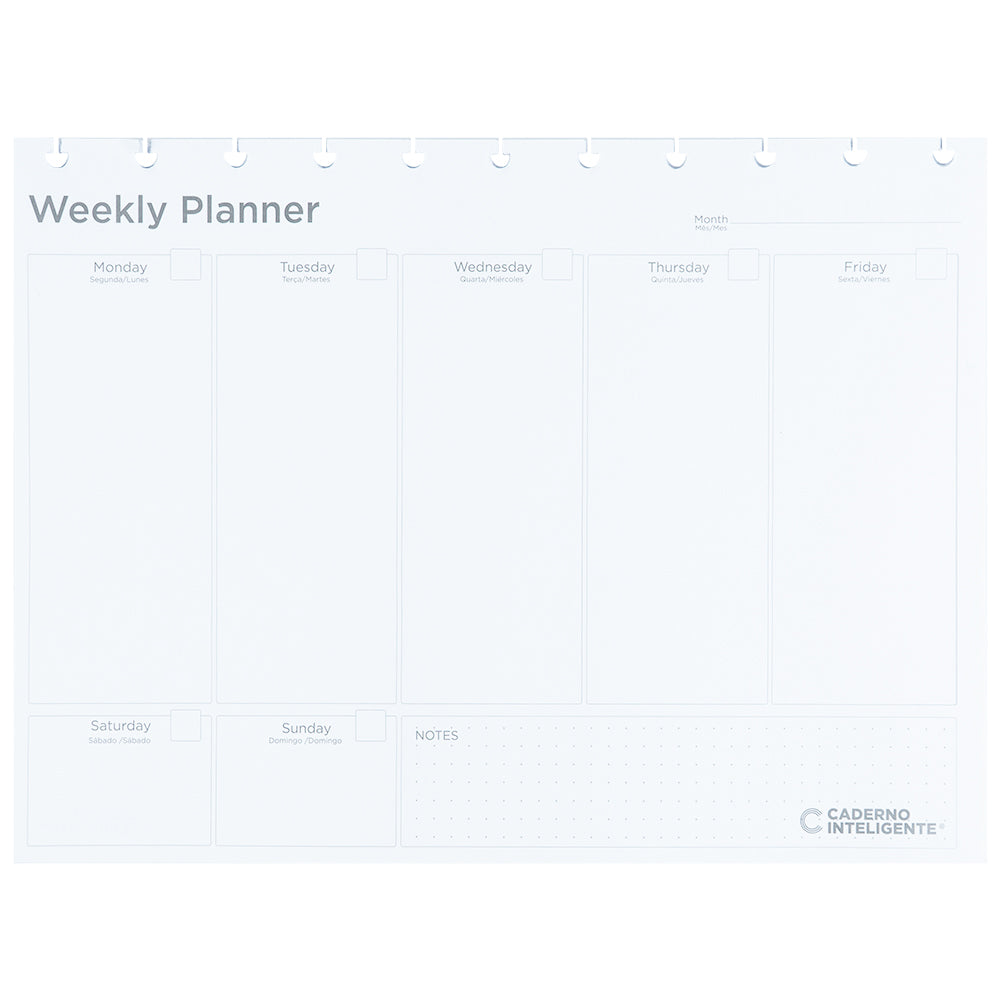 Folhas Weekly Planner 120g para My Frame Grande Verso