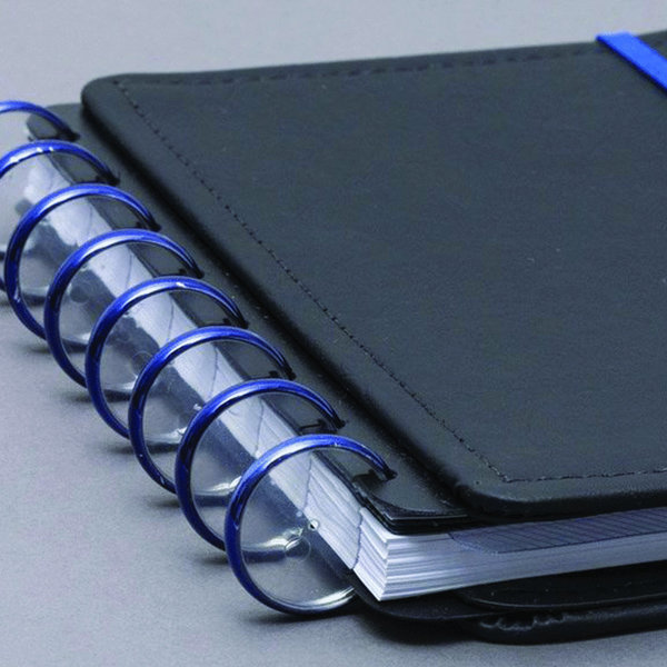 Discos e elástico azul bic metálico para o Caderno Inteligente