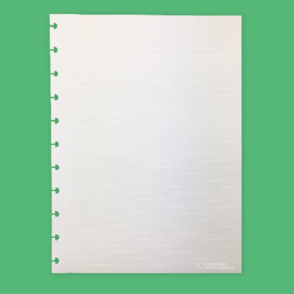 Folhas linhas brancas pautado para Caderno Inteligente