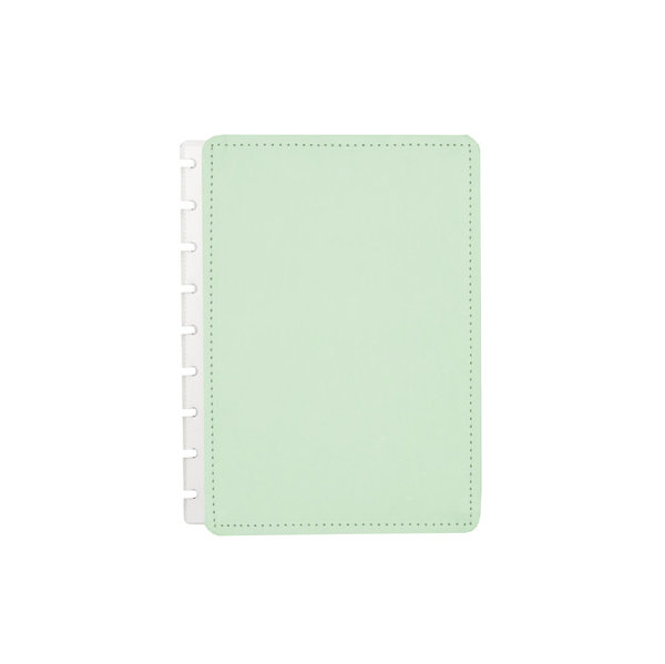 Simulador planner / bullet journal capa verde pastel