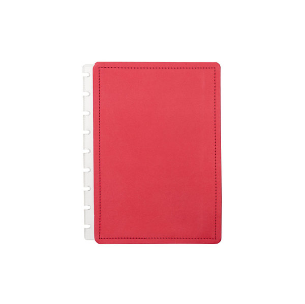 Simulador planner / bullet journal capa vermelho cereja