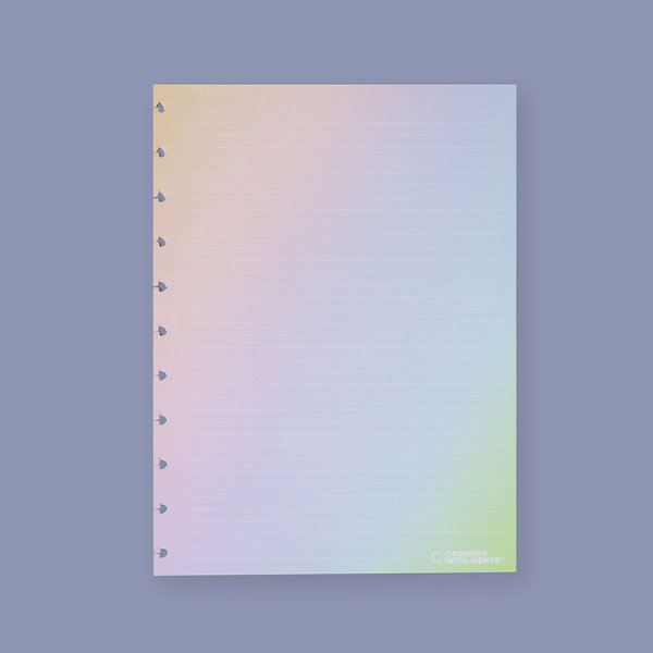 Folhas linhas brancas Rainbow para Caderno Inteligente