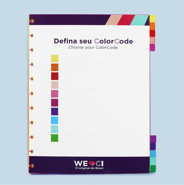 Divisórias colorcode Grande  para Caderno Inteligente