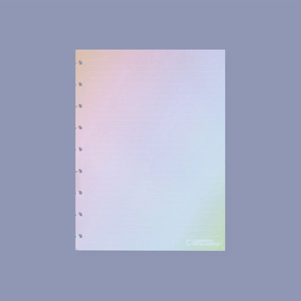 Folhas linhas brancas pautado Rainbow Médio 120g para Caderno Inteligente